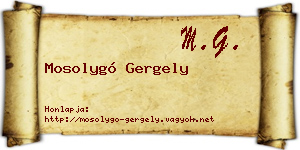 Mosolygó Gergely névjegykártya