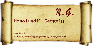 Mosolygó Gergely névjegykártya