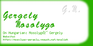 gergely mosolygo business card